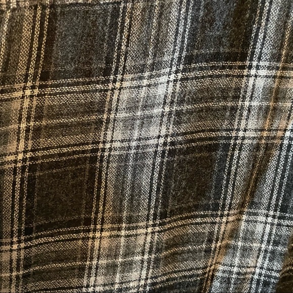 Women’s Gray/Black Madewell Plaid Flannel Long Sleeve Shirt Size X-Small - Picture 4 of 4